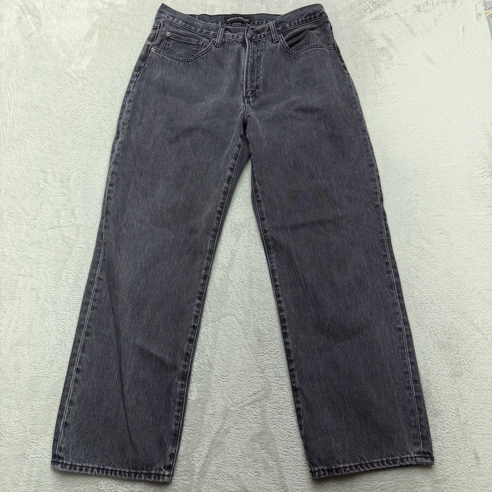 Denim Forum Jeans Womens 31 Black The 90s Marlo Hi-Rise Baggy Denim Pants